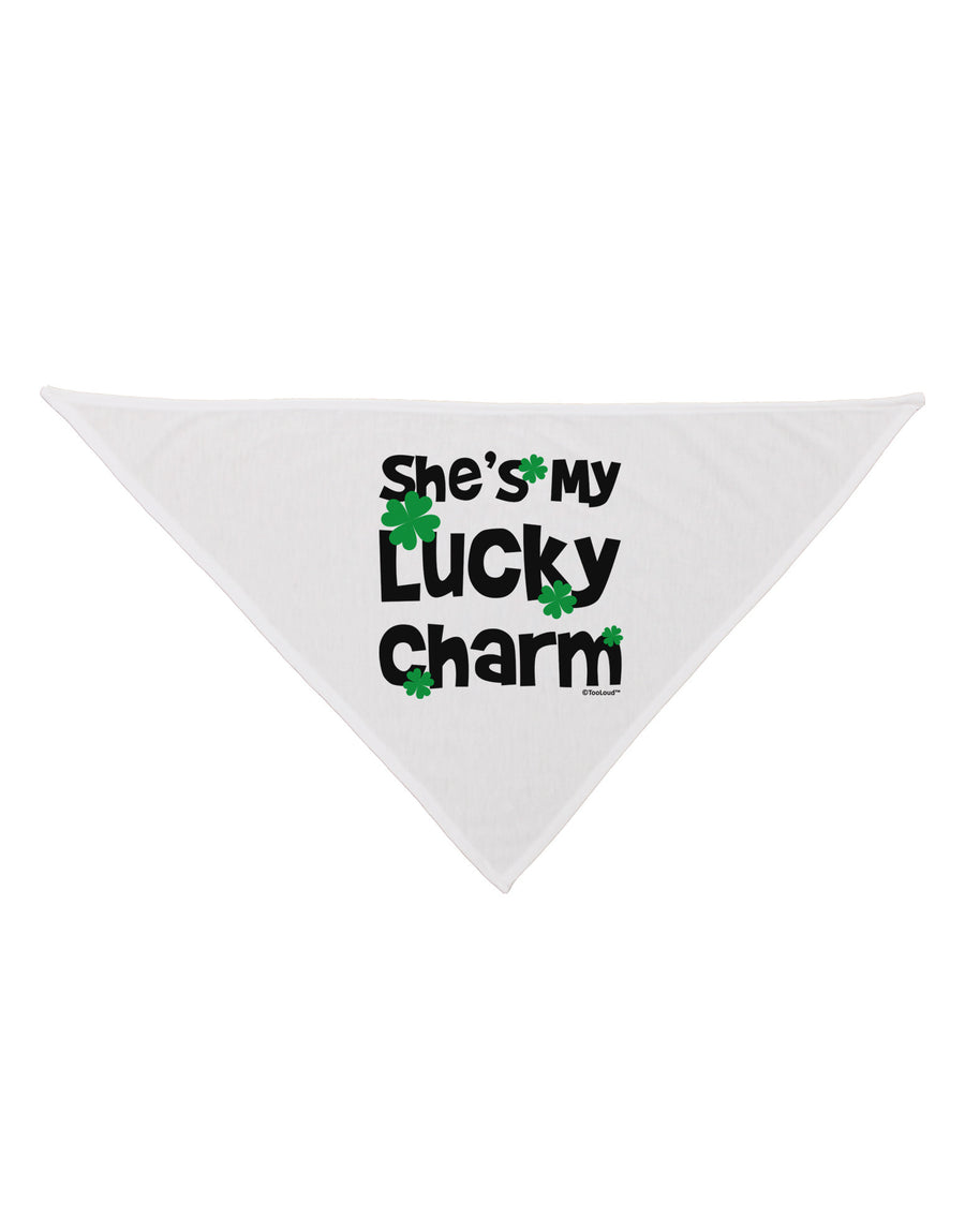 She's My Lucky Charm - Matching Couples Design Dog Bandana 26 by TooLoud-Dog Bandana-TooLoud-White-One-Size-Fits-Most-Davson Sales