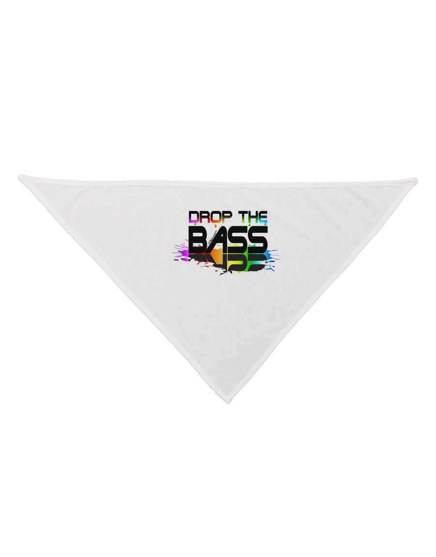 Paint Drop The Bass Dog Bandana 26-Dog Bandana-TooLoud-White-One-Size-Fits-Most-Davson Sales