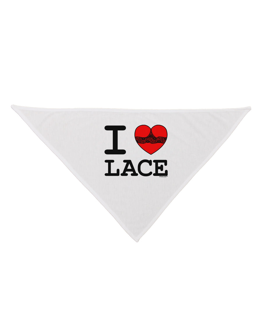 I Love Heart Lace Dog Bandana 26-Dog Bandana-TooLoud-White-One-Size-Fits-Most-Davson Sales