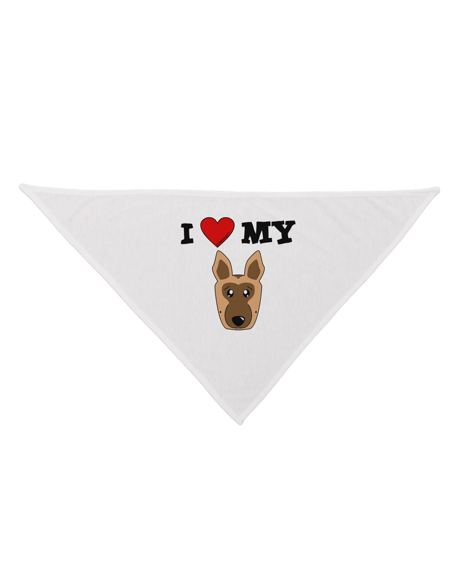 I Heart My - Cute German Shepherd Dog Dog Bandana 26 by TooLoud-Dog Bandana-TooLoud-White-One-Size-Fits-Most-Davson Sales