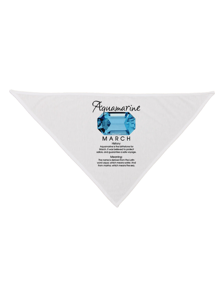 Birthstone Aquamarine Dog Bandana 26-Dog Bandana-TooLoud-White-One-Size-Fits-Most-Davson Sales