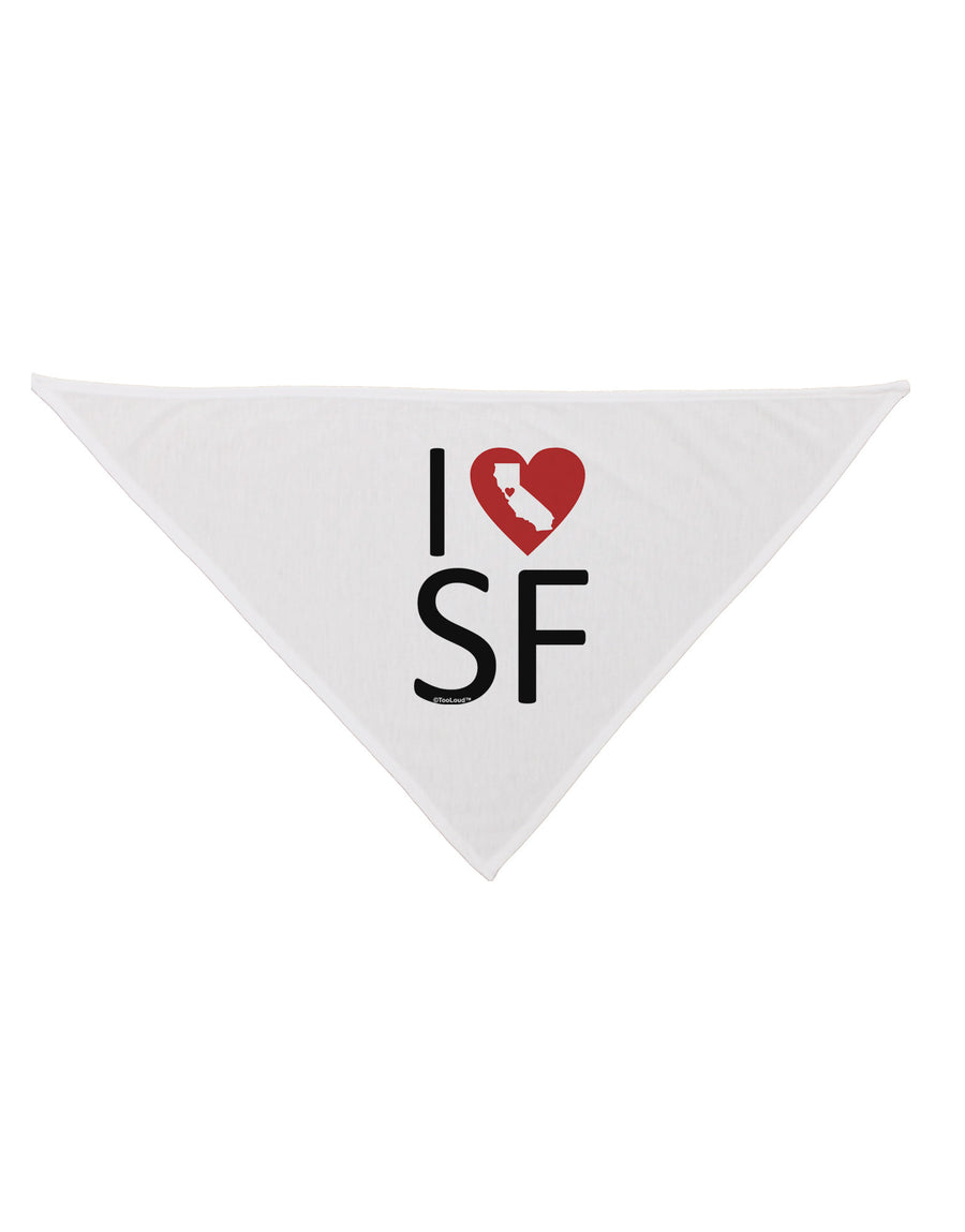 I Heart San Francisco Dog Bandana 26-Dog Bandana-TooLoud-White-One-Size-Fits-Most-Davson Sales