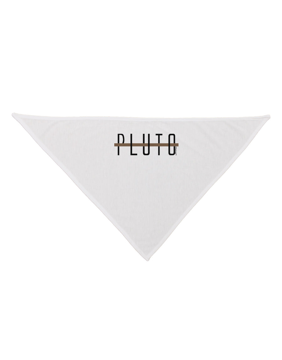 Planet Pluto Text Only Dog Bandana 26-Dog Bandana-TooLoud-White-One-Size-Fits-Most-Davson Sales