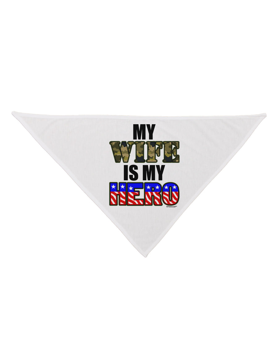 My Wife is My Hero - Armed Forces Dog Bandana 26 by TooLoud-Dog Bandana-TooLoud-White-One-Size-Fits-Most-Davson Sales