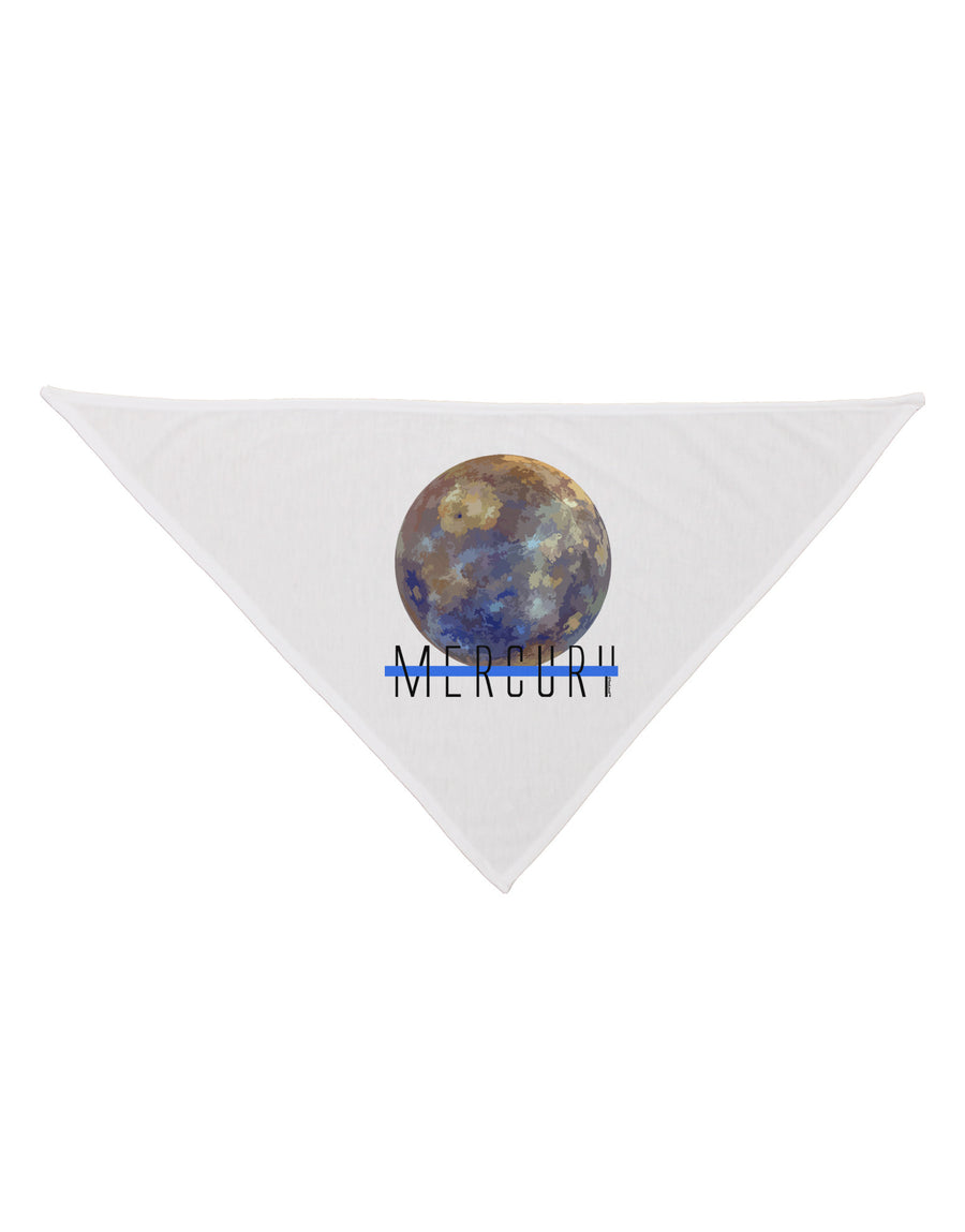 Planet Mercury Text Dog Bandana 26-Dog Bandana-TooLoud-White-One-Size-Fits-Most-Davson Sales