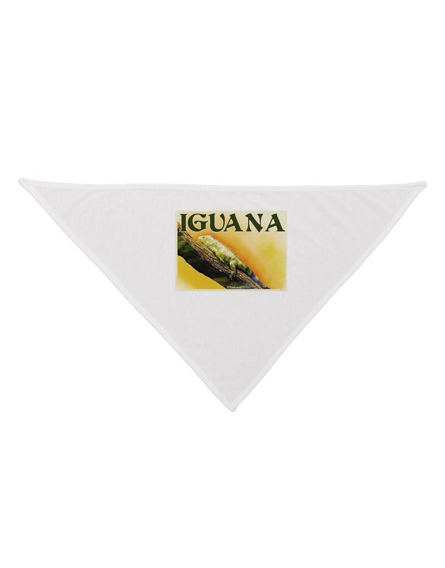 Iguana Watercolor Text Dog Bandana 26-Dog Bandana-TooLoud-White-One-Size-Fits-Most-Davson Sales