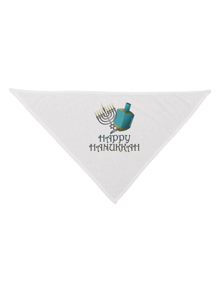 Blue & Silver Happy Hanukkah Dog Bandana 26-Dog Bandana-TooLoud-White-One-Size-Fits-Most-Davson Sales