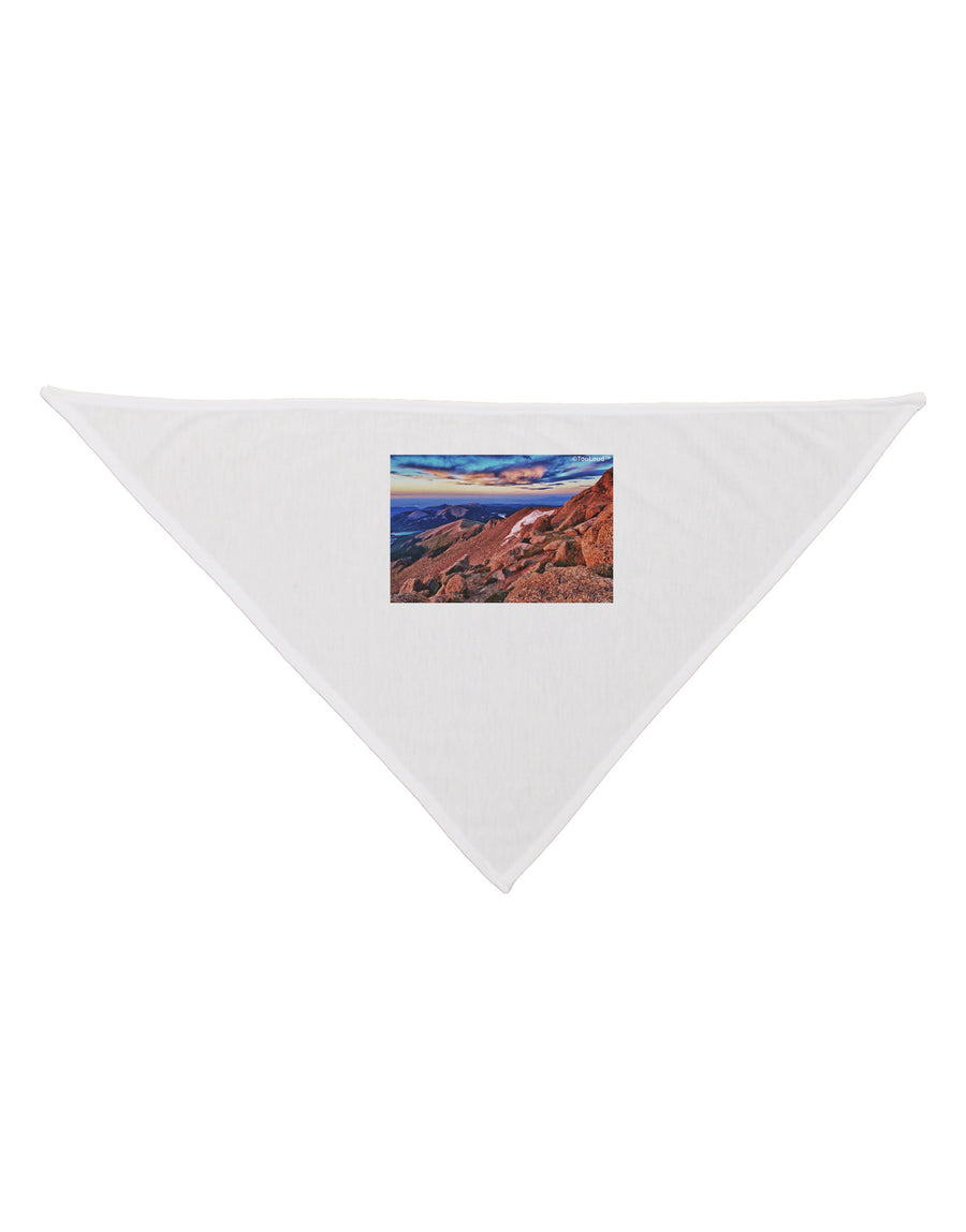 Colorado Mtn Sunset Dog Bandana 26-Dog Bandana-TooLoud-White-One-Size-Fits-Most-Davson Sales