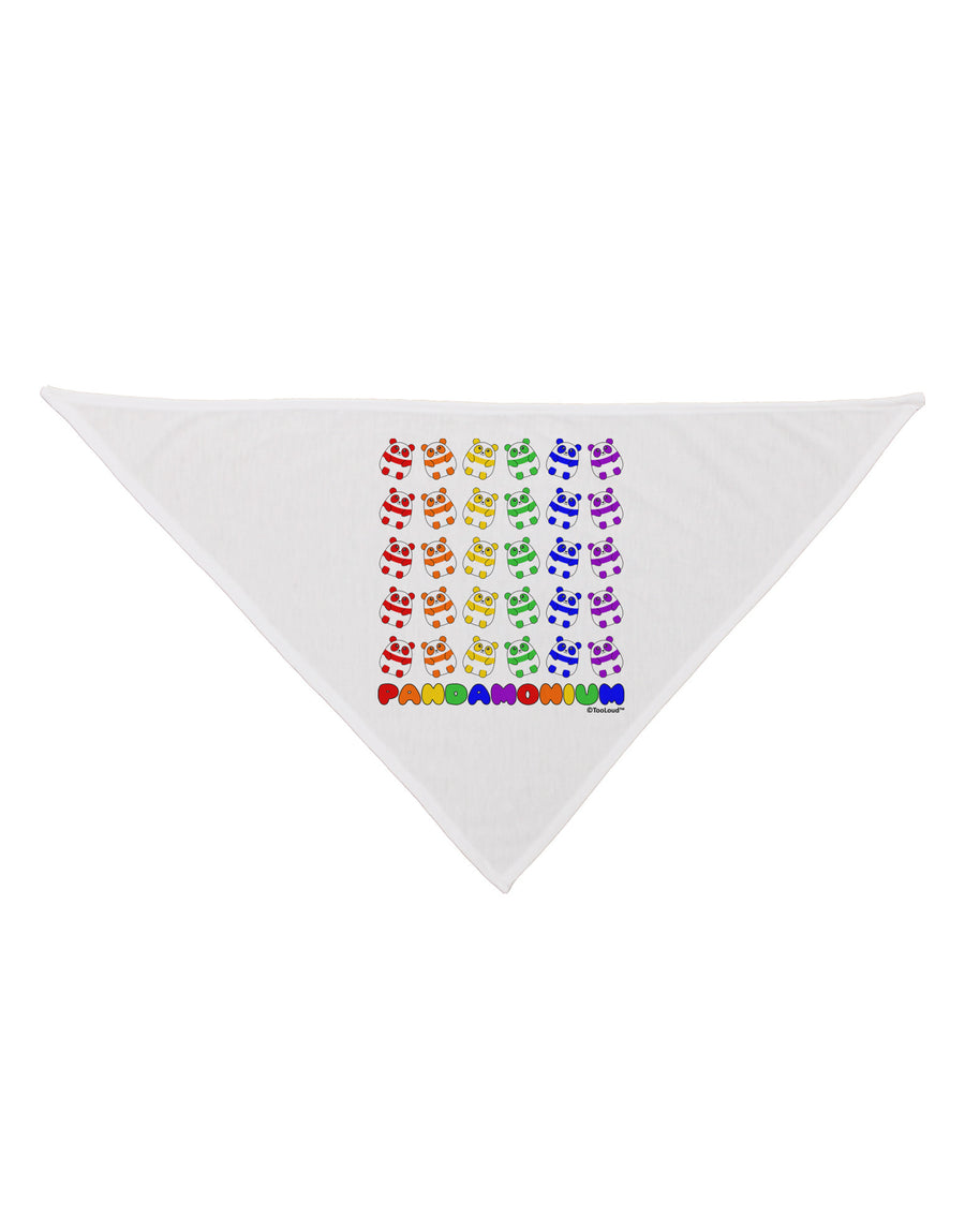 Pandamonium Rainbow Pandas Dog Bandana 26 by TooLoud-Dog Bandana-TooLoud-White-One-Size-Fits-Most-Davson Sales