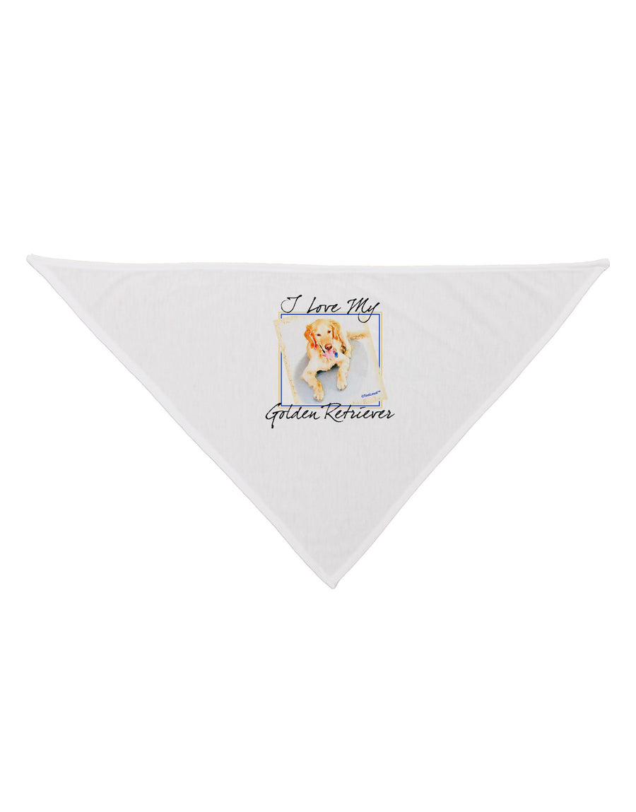 I Love My Golden Retriever Dog Bandana 26-Dog Bandana-TooLoud-White-One-Size-Fits-Most-Davson Sales