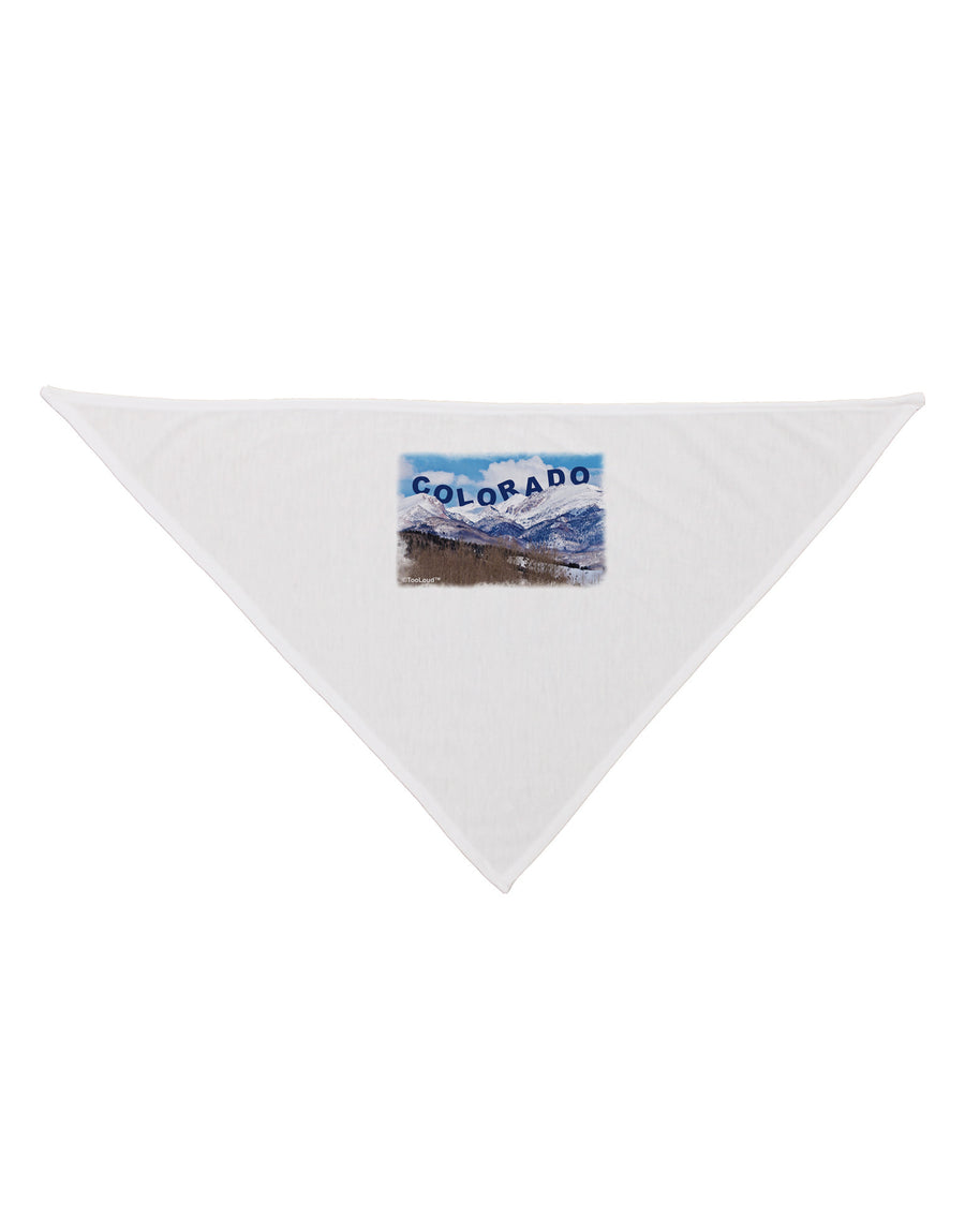 Pikes Peak Text Dog Bandana 26-Dog Bandana-TooLoud-White-One-Size-Fits-Most-Davson Sales