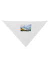 CO Fog Mountains Text Dog Bandana 26-Dog Bandana-TooLoud-White-One-Size-Fits-Most-Davson Sales