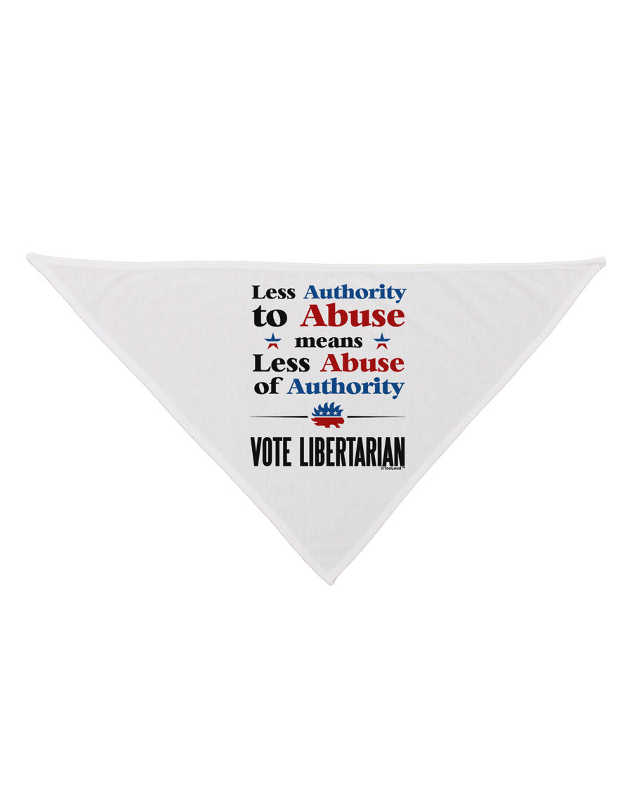 Libertarian Against Authority Abuse Dog Bandana 26-Dog Bandana-TooLoud-White-One-Size-Fits-Most-Davson Sales