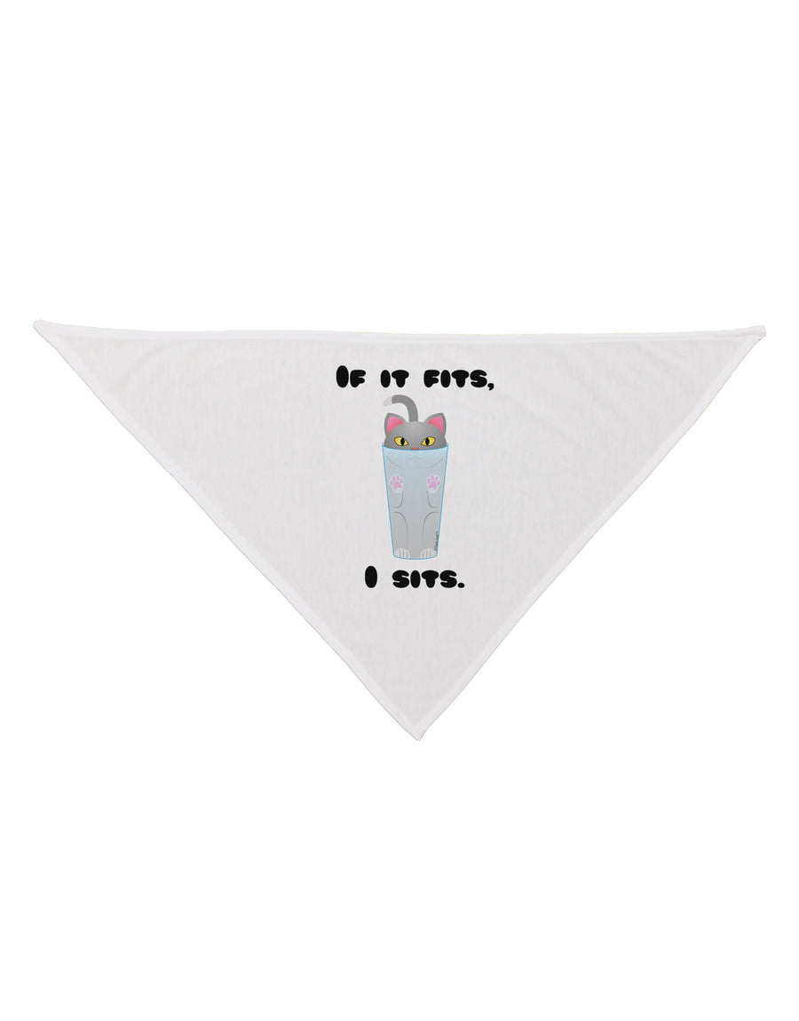 If It Fits - Cute Cat Design Dog Bandana 26 by TooLoud-Dog Bandana-TooLoud-White-One-Size-Fits-Most-Davson Sales