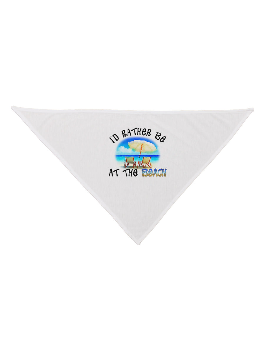 I'd Rather Be At The Beach Dog Bandana 26-Dog Bandana-TooLoud-White-One-Size-Fits-Most-Davson Sales