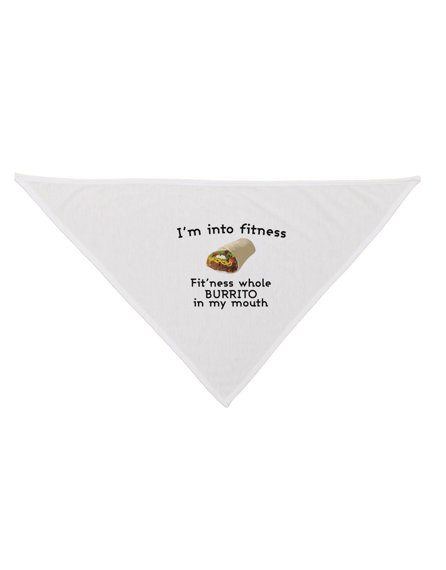 I'm Into Fitness Burrito Funny Dog Bandana 26 by TooLoud-Clothing-TooLoud-White-One-Size-Fits-Most-Davson Sales