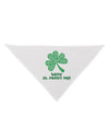 Happy St. Paddy's Day Shamrock Design Dog Bandana 26 by TooLoud-Dog Bandana-TooLoud-White-One-Size-Fits-Most-Davson Sales