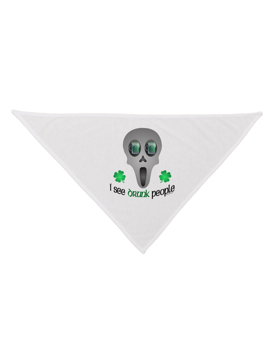 I See Drunk People Dog Bandana 26-Dog Bandana-TooLoud-White-One-Size-Fits-Most-Davson Sales