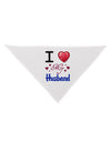 I Love Heart My Husband Dog Bandana 26-Dog Bandana-TooLoud-White-One-Size-Fits-Most-Davson Sales