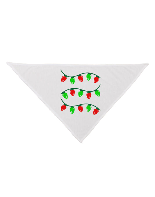 Christmas Lights Red and Green Dog Bandana 26-Dog Bandana-TooLoud-White-One-Size-Fits-Most-Davson Sales