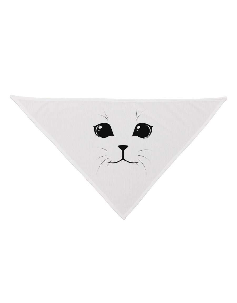 Cute Cat Face Dog Bandana 26&#x22; by-Dog Bandana-TooLoud-White-One-Size-Fits-Most-Davson Sales