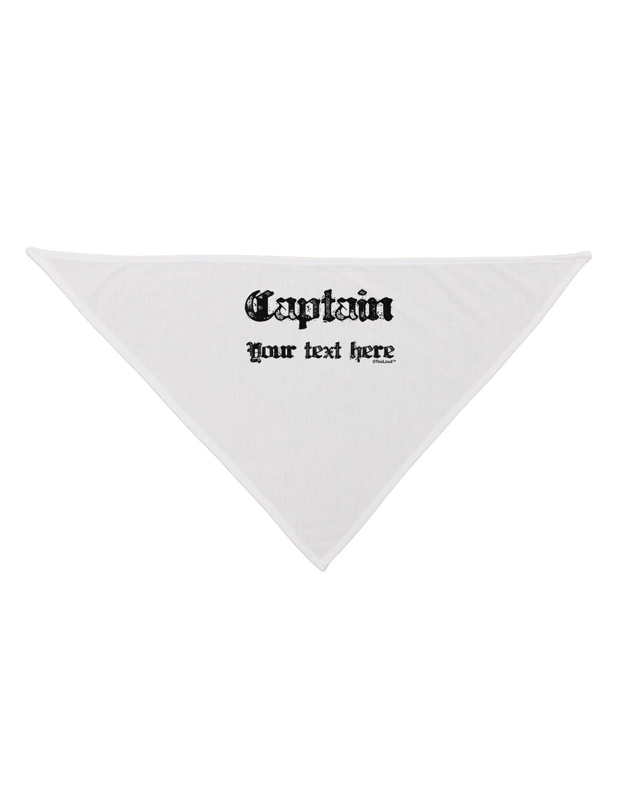 Personalized Captain Dog Bandana 26-Dog Bandana-TooLoud-White-One-Size-Fits-Most-Davson Sales