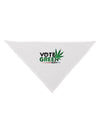 Vote Green Party - Marijuana Dog Bandana 26-Dog Bandana-TooLoud-White-One-Size-Fits-Most-Davson Sales