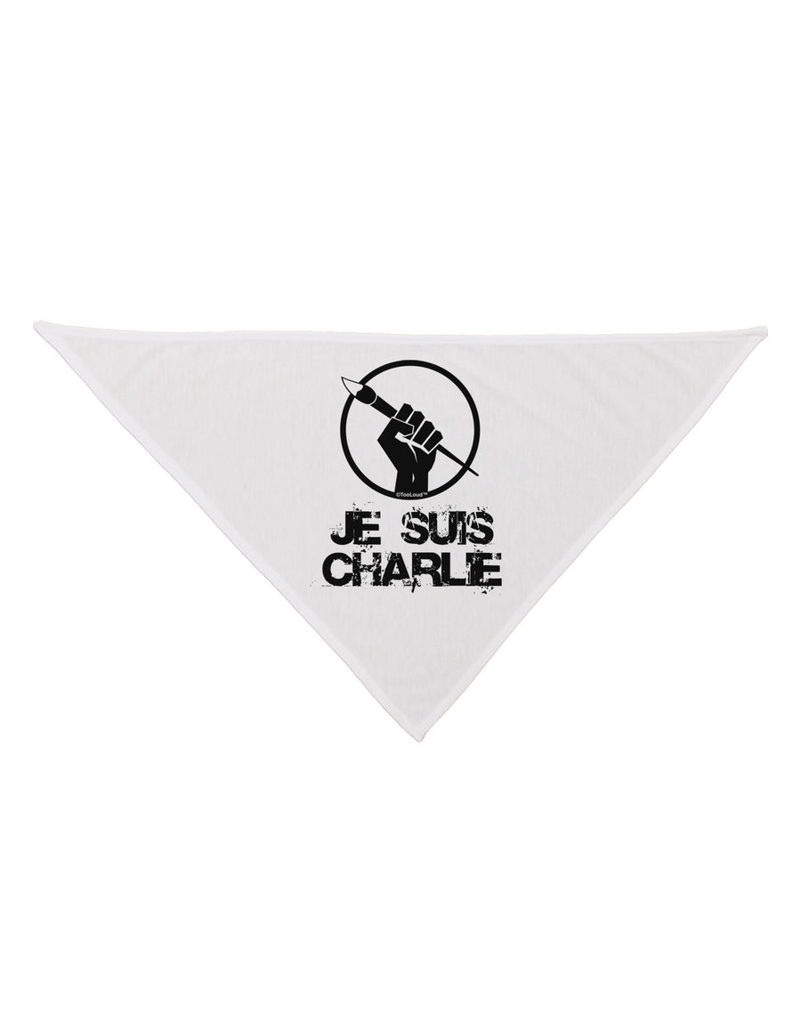 Je Suis Charlie Dog Bandana 26-Dog Bandana-TooLoud-White-One-Size-Fits-Most-Davson Sales