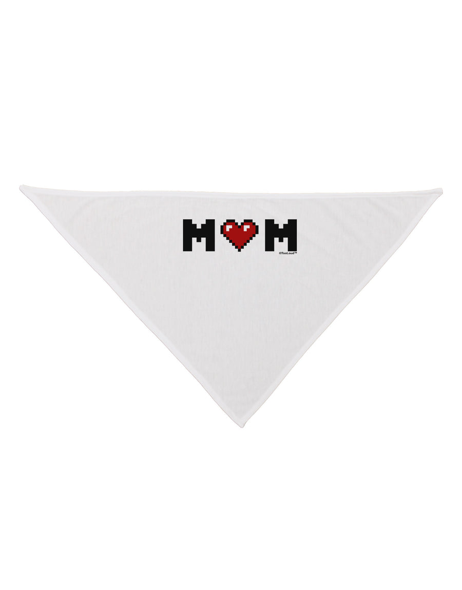 Mom Pixel Heart Dog Bandana 26"-Dog Bandana-TooLoud-White-One-Size-Fits-Most-Davson Sales