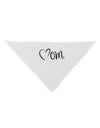 Mom with Brushed Heart Design Dog Bandana 26 by TooLoud-Dog Bandana-TooLoud-White-One-Size-Fits-Most-Davson Sales