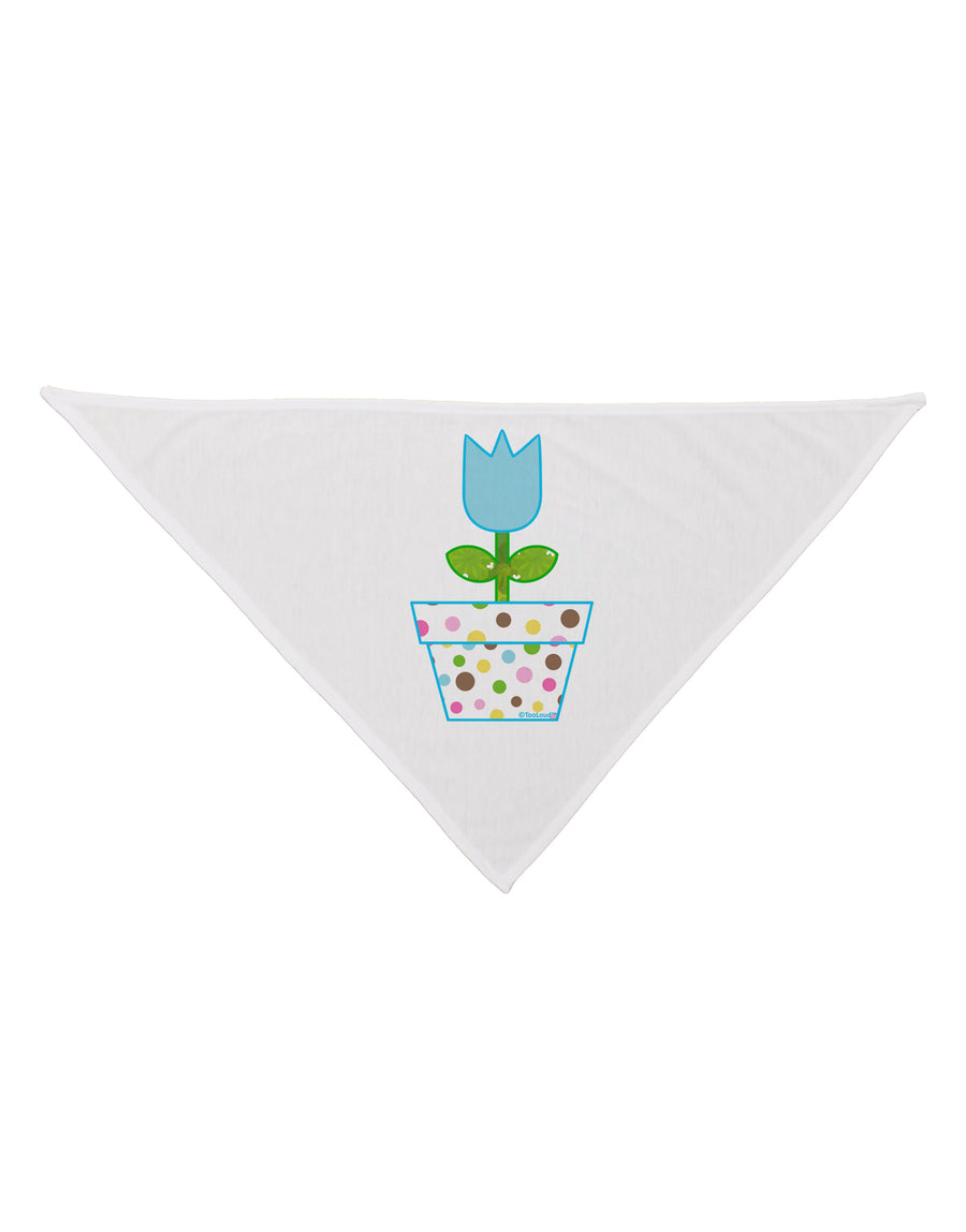 Easter Tulip Design - Blue Dog Bandana 26 by TooLoud-Dog Bandana-TooLoud-White-One-Size-Fits-Most-Davson Sales