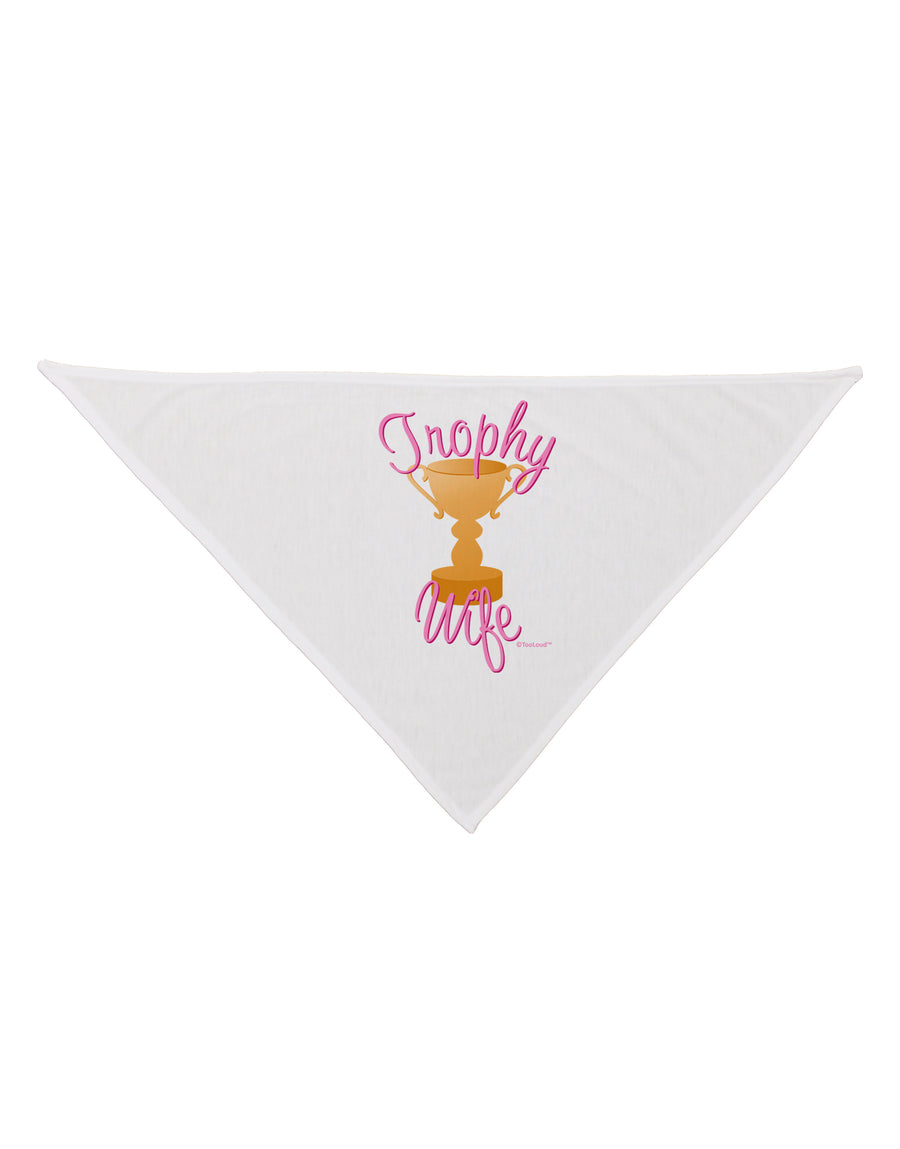 Trophy Wife Design Dog Bandana 26 by TooLoud-Dog Bandana-TooLoud-White-One-Size-Fits-Most-Davson Sales