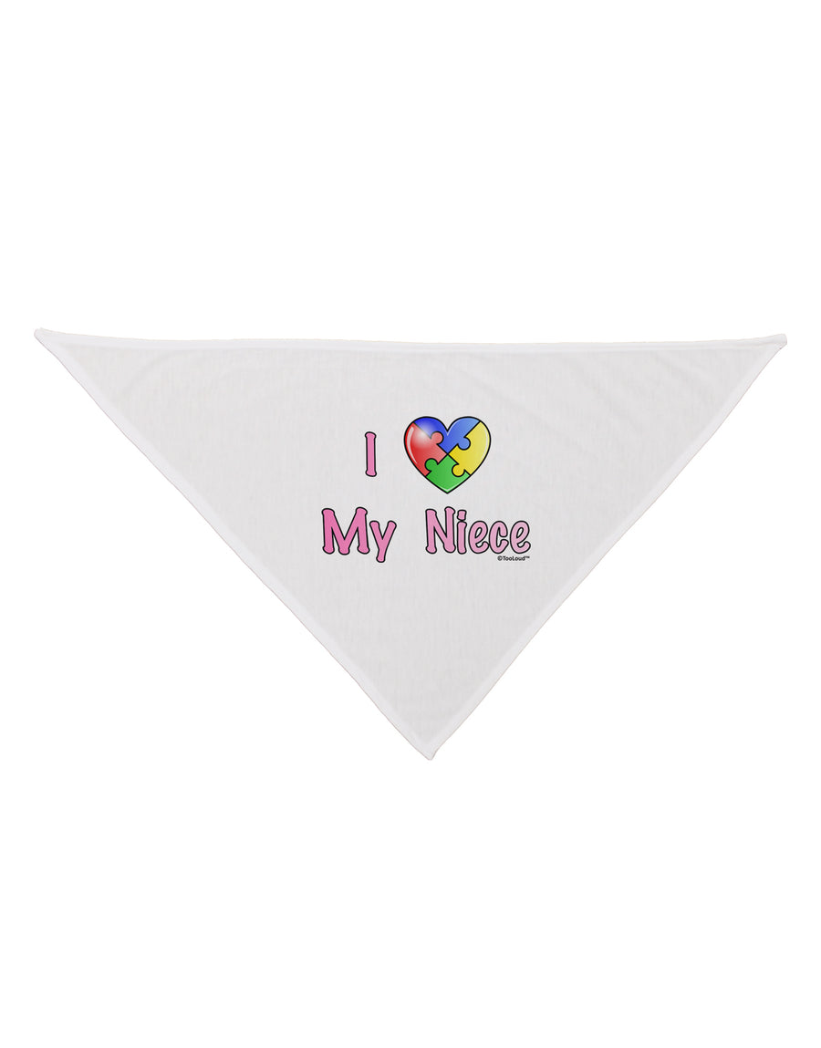 I Heart My Niece - Autism Awareness Dog Bandana 26 by TooLoud-Dog Bandana-TooLoud-White-One-Size-Fits-Most-Davson Sales