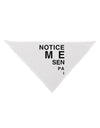 Notice Me Senpai Triangle Text Dog Bandana 26-Dog Bandana-TooLoud-White-One-Size-Fits-Most-Davson Sales