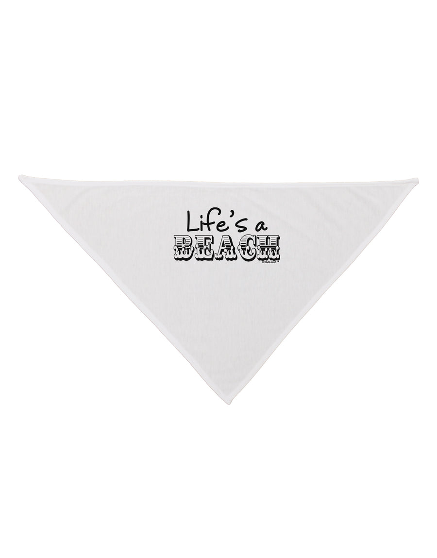 Lifes a Beach Dog Bandana 26 by TooLoud-Dog Bandana-TooLoud-White-One-Size-Fits-Most-Davson Sales