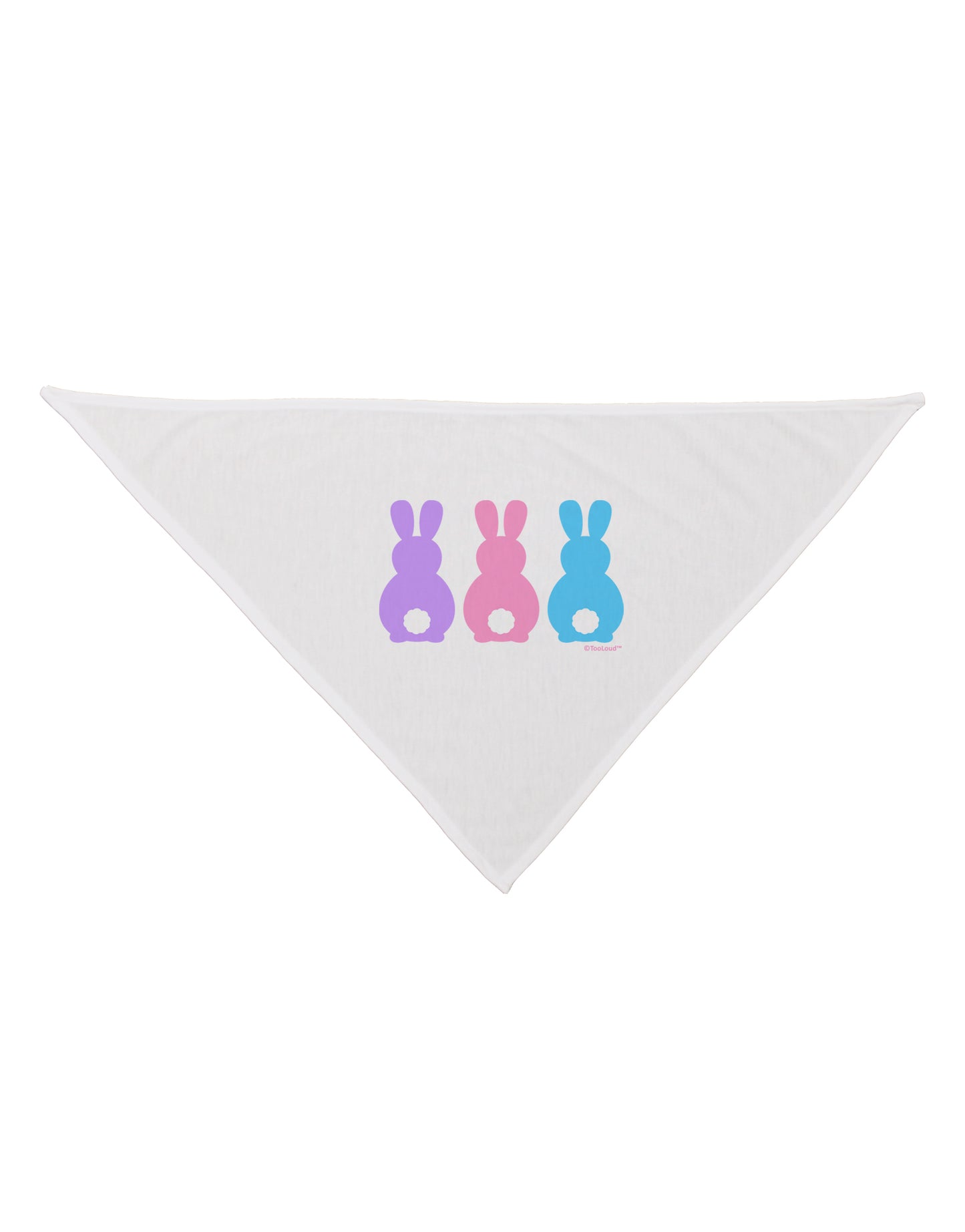 Three Easter Bunnies - Pastels Dog Bandana 26 by TooLoud-Dog Bandana-TooLoud-White-One-Size-Fits-Most-Davson Sales