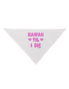 Kawaii Til I Die - Design - Magenta Dog Bandana 26 by TooLoud-Dog Bandana-TooLoud-White-One-Size-Fits-Most-Davson Sales