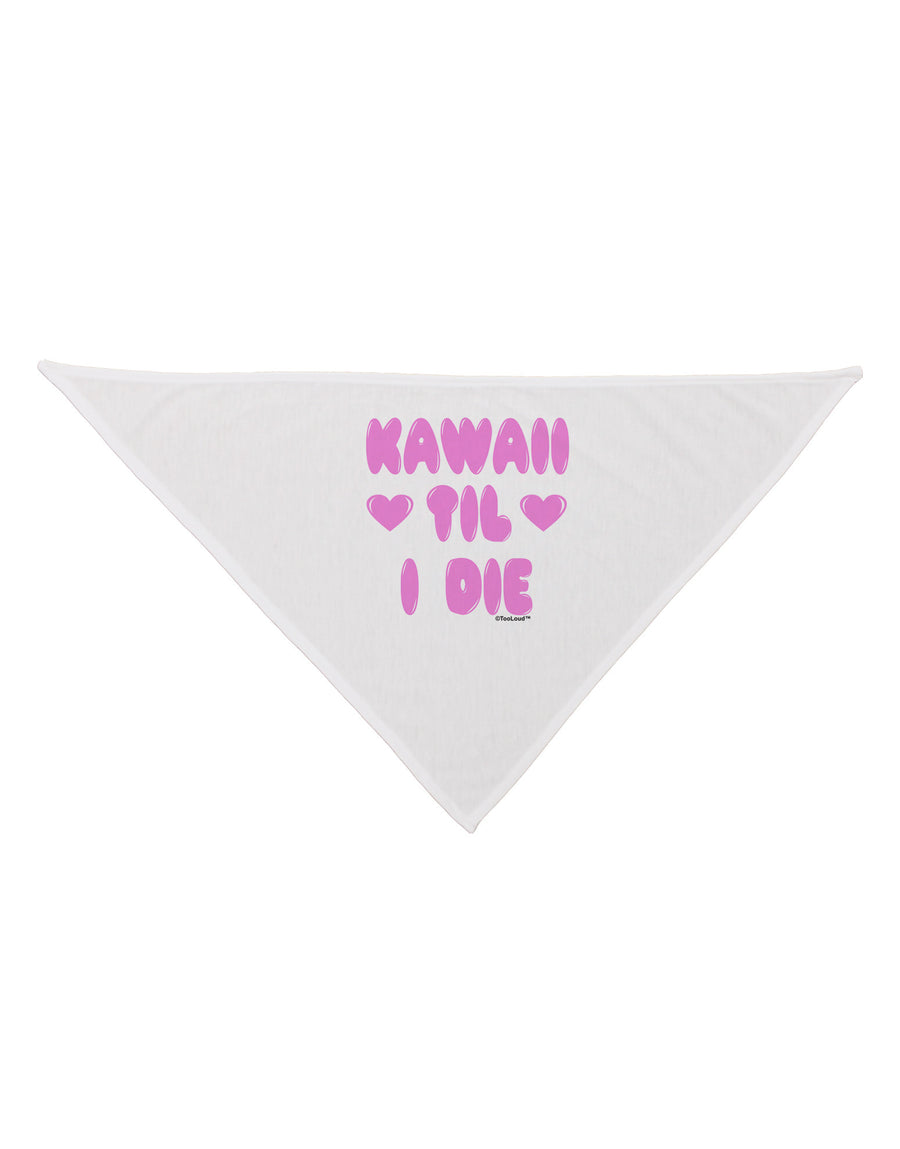 Kawaii Til I Die - Design - Magenta Dog Bandana 26 by TooLoud-Dog Bandana-TooLoud-White-One-Size-Fits-Most-Davson Sales