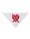 Be My Valentine Romantic Hearts Dog Bandana 26-Dog Bandana-TooLoud-White-One-Size-Fits-Most-Davson Sales