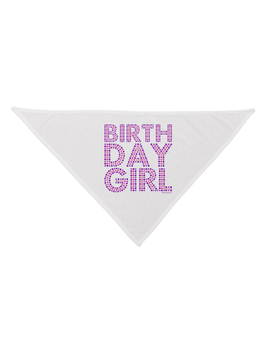 Birthday Girl - Pink and Purple Dots Dog Bandana 26 by TooLoud-Dog Bandana-TooLoud-White-One-Size-Fits-Most-Davson Sales