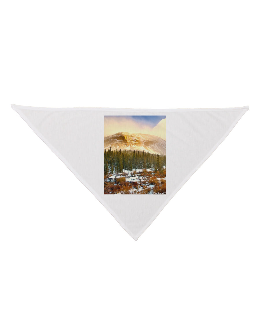 Nature Photography - Mountain Glow Dog Bandana 26&#x22; by-Dog Bandana-TooLoud-White-One-Size-Fits-Most-Davson Sales