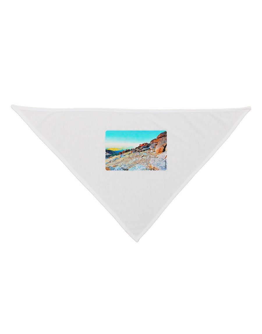 CO Rockies View Watercolor Dog Bandana 26-Dog Bandana-TooLoud-White-One-Size-Fits-Most-Davson Sales