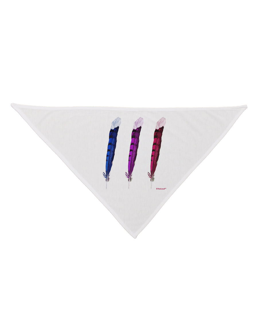 Graphic Feather Design - Feather Trio Dog Bandana 26 by TooLoud-Dog Bandana-TooLoud-White-One-Size-Fits-Most-Davson Sales