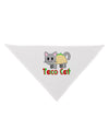 Cute Taco Cat Design Text Dog Bandana 26 by TooLoud-Dog Bandana-TooLoud-White-One-Size-Fits-Most-Davson Sales