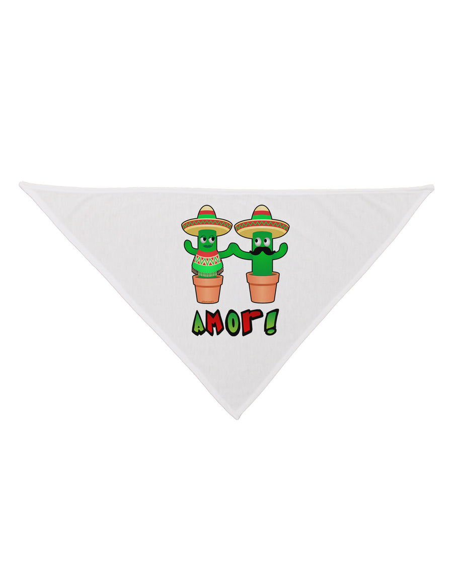 Fiesta Cactus Couple Amor Dog Bandana 26-Dog Bandana-TooLoud-White-One-Size-Fits-Most-Davson Sales