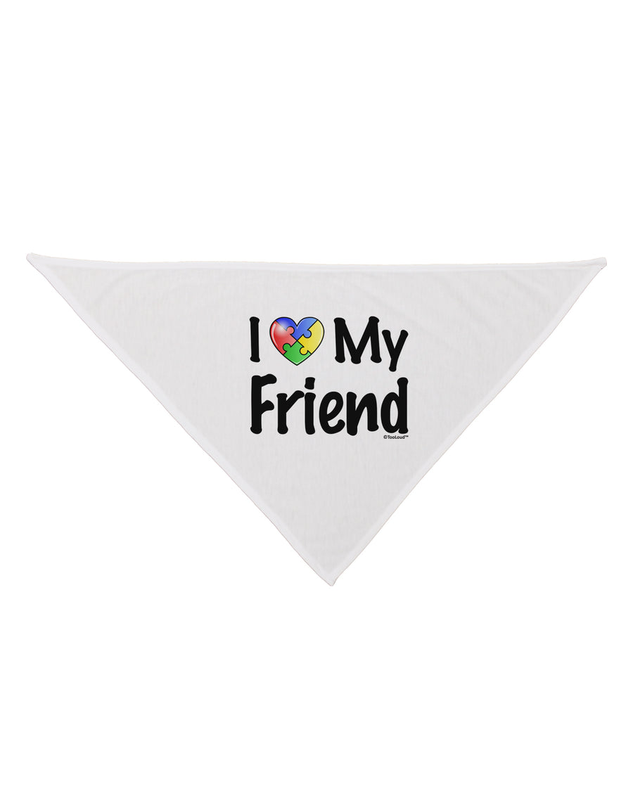 I Heart My Friend - Autism Awareness Dog Bandana 26 by TooLoud-Dog Bandana-TooLoud-White-One-Size-Fits-Most-Davson Sales