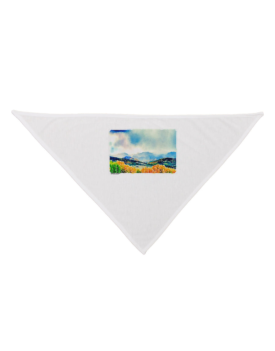 Colorado Mountain Scene Dog Bandana 26-Dog Bandana-TooLoud-White-One-Size-Fits-Most-Davson Sales