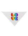 Rainbow LOVE Text Dog Bandana 26 by TooLoud-Dog Bandana-TooLoud-White-One-Size-Fits-Most-Davson Sales
