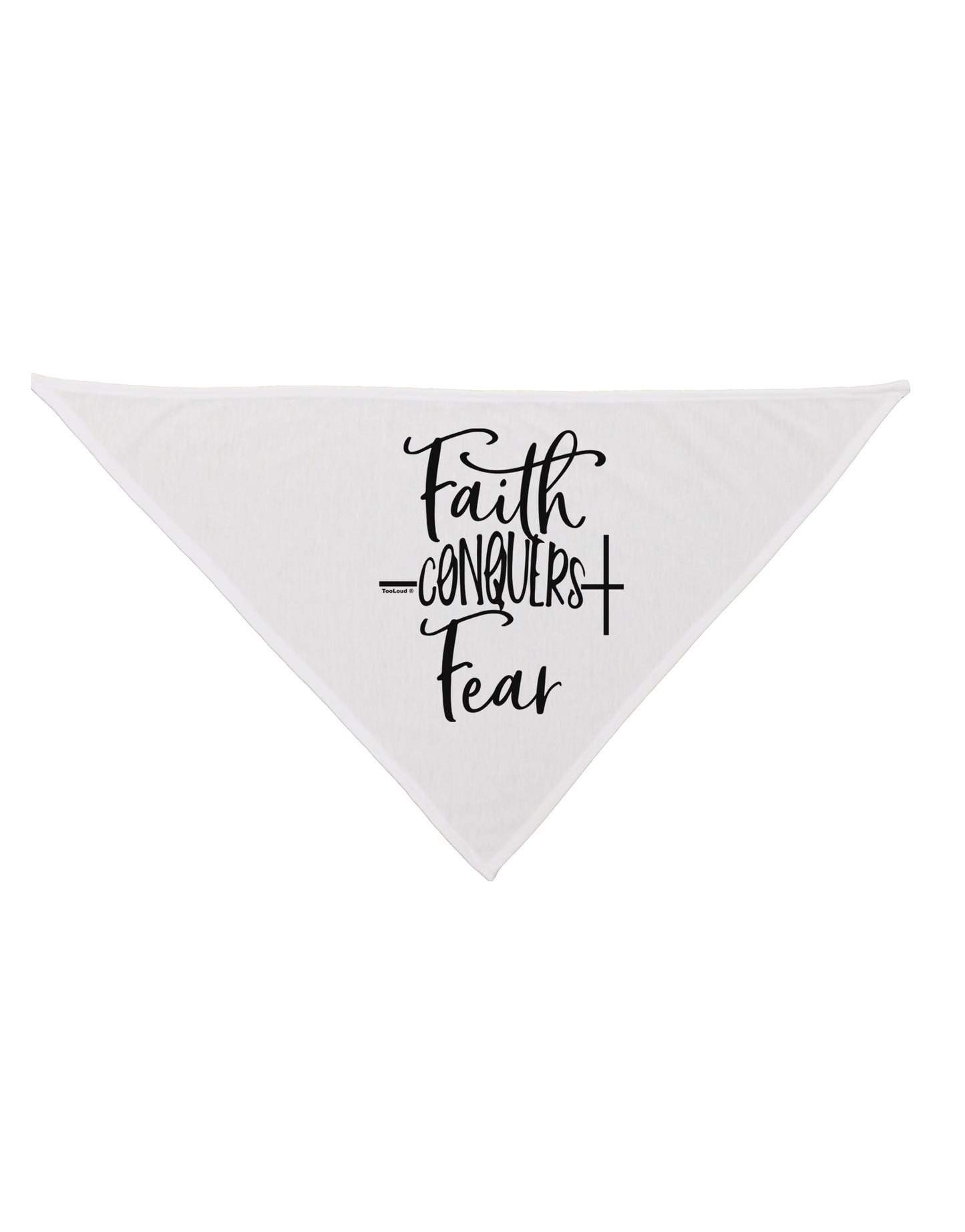Faith Conquers Fear Dog Bandana 26 Inch-Dog Bandana-TooLoud-White-One-Size-Fits-Most-Davson Sales