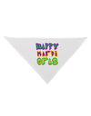 Happy Mardi Gras Text 2 Dog Bandana 26-Dog Bandana-TooLoud-White-One-Size-Fits-Most-Davson Sales